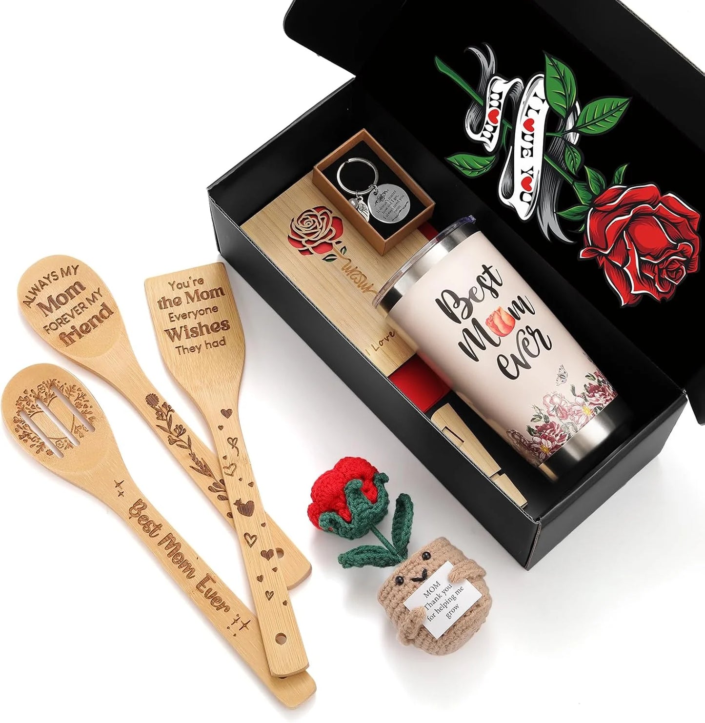 Gifts Basket for Women, Birthday Gifts Care Package for Mom from Son Daughter, Cooking Mother Gift Set, Kitchen Gifts for Mom-Ideal Women Gifts Basket