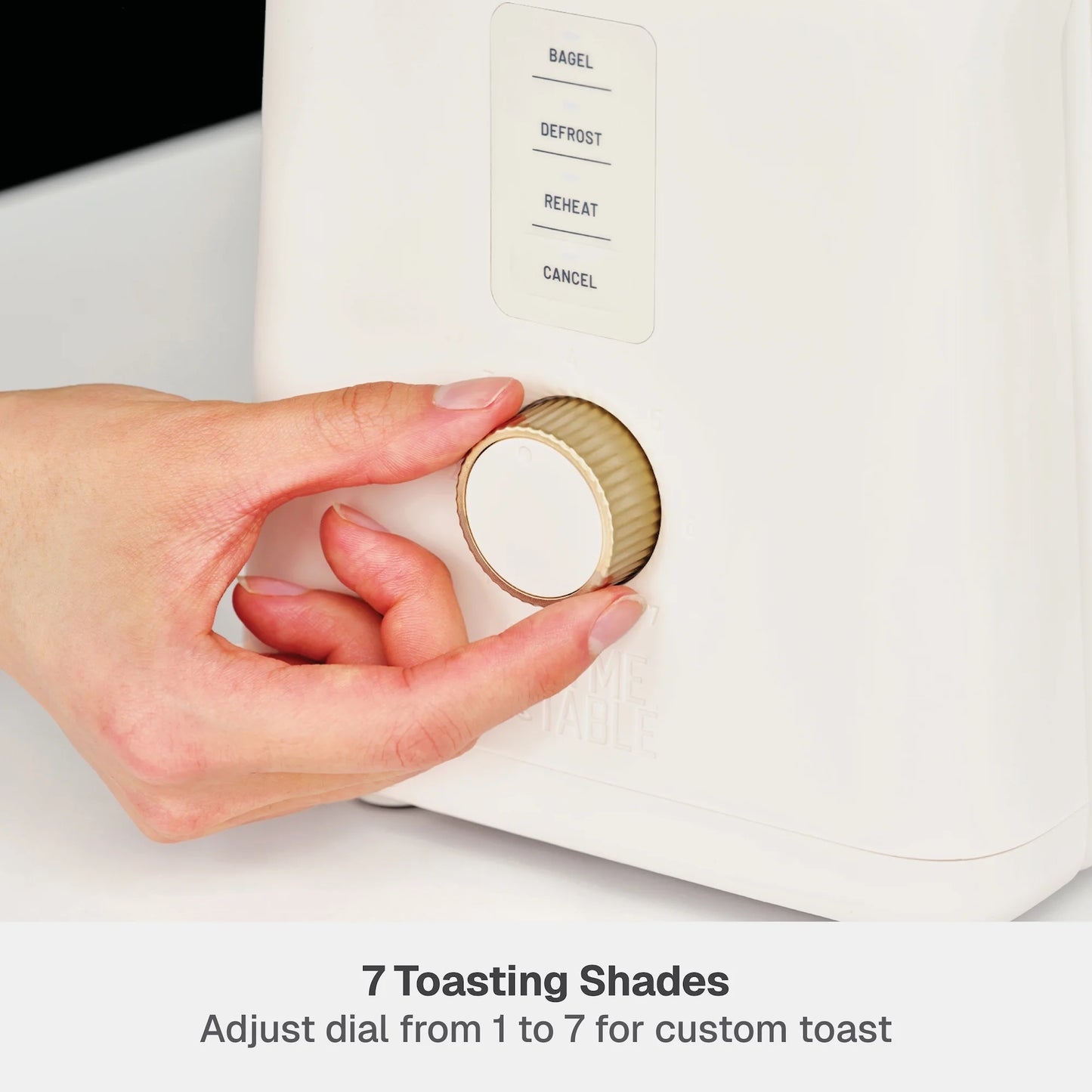 2-Slice Toaster with Extra-Wide Slots and Removable Slide-Out Crumb Tray, Sand White