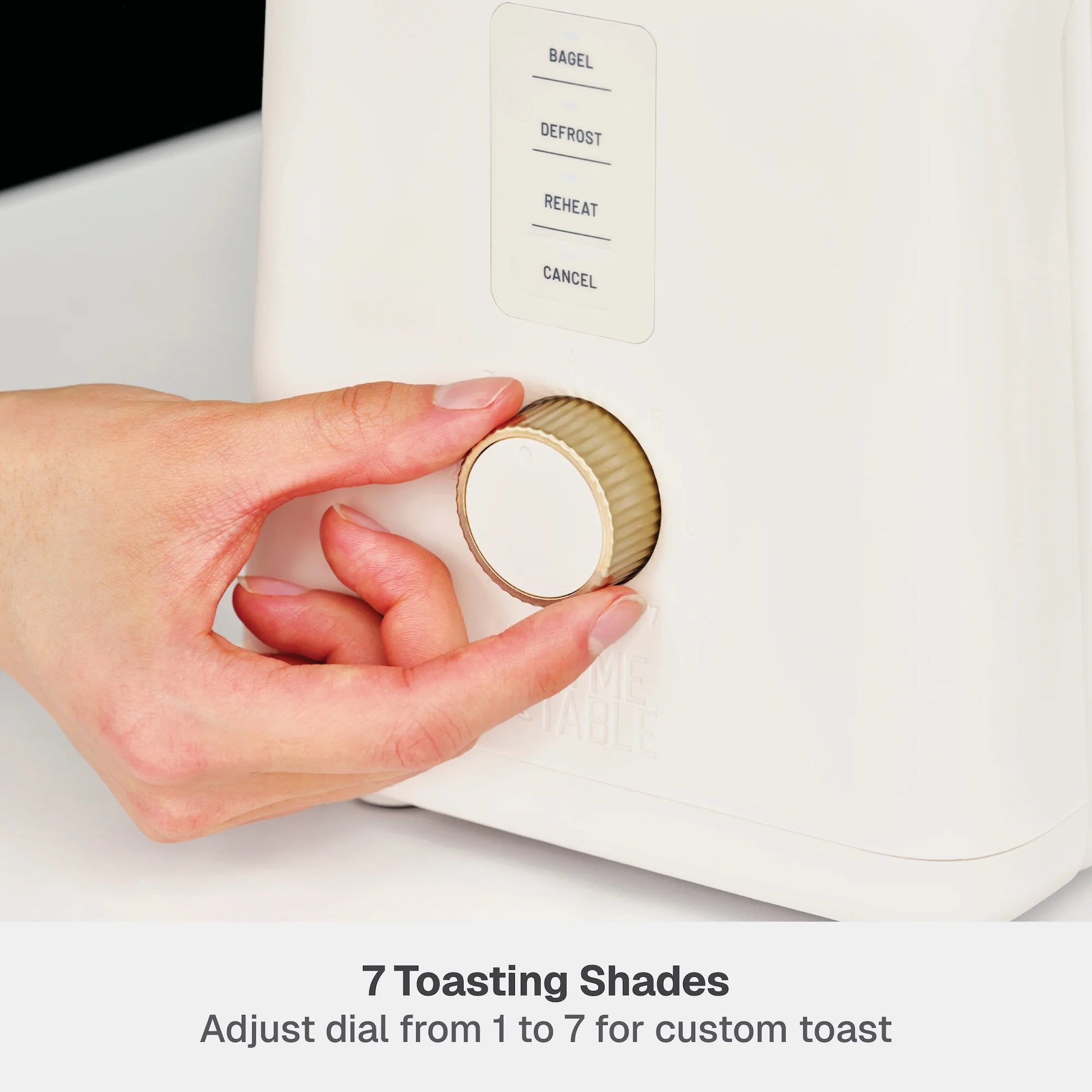 2-Slice Toaster with Extra-Wide Slots and Removable Slide-Out Crumb Tray, Sand White