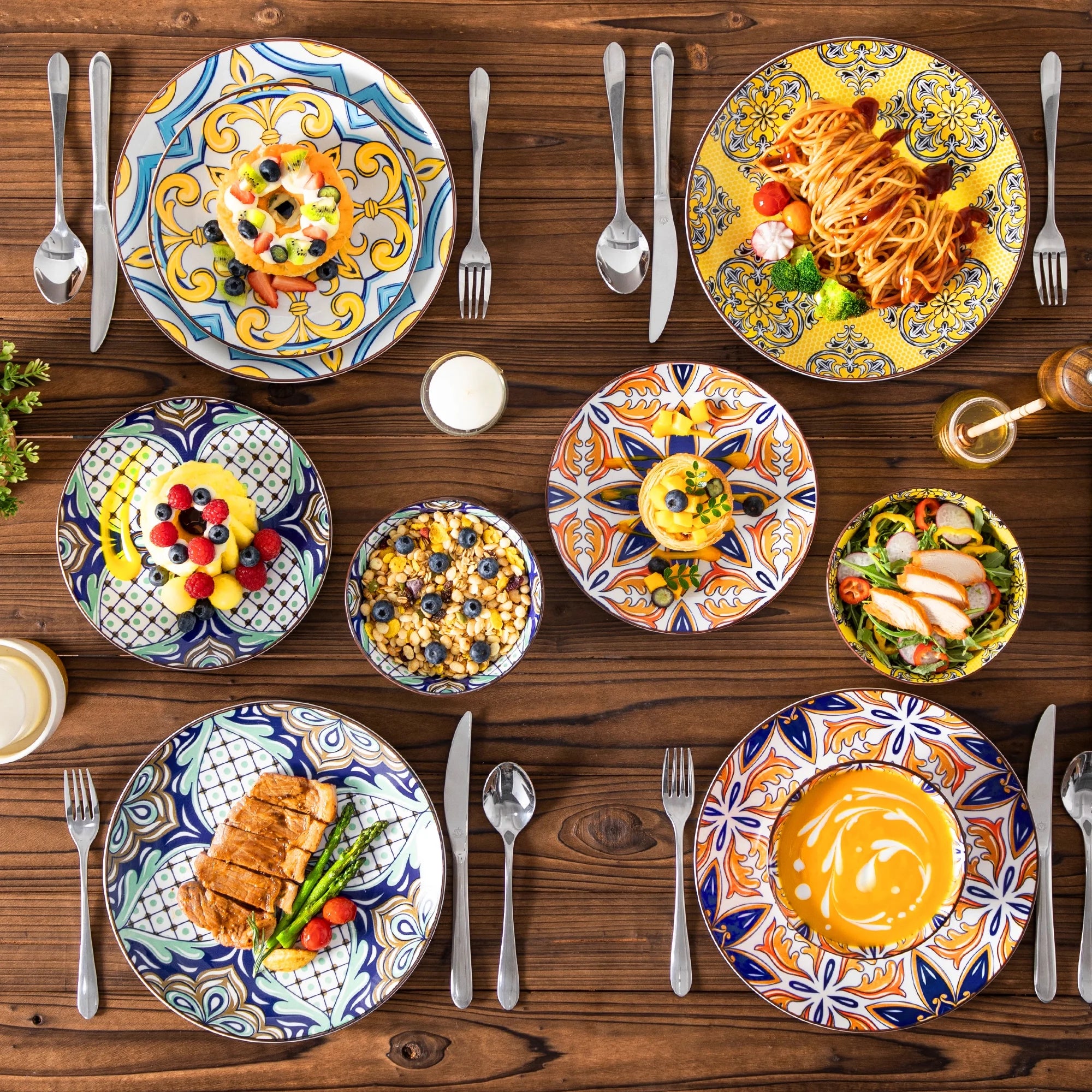 Malacasa 12 Pcs Dinnerware Set - Thumbnail 2