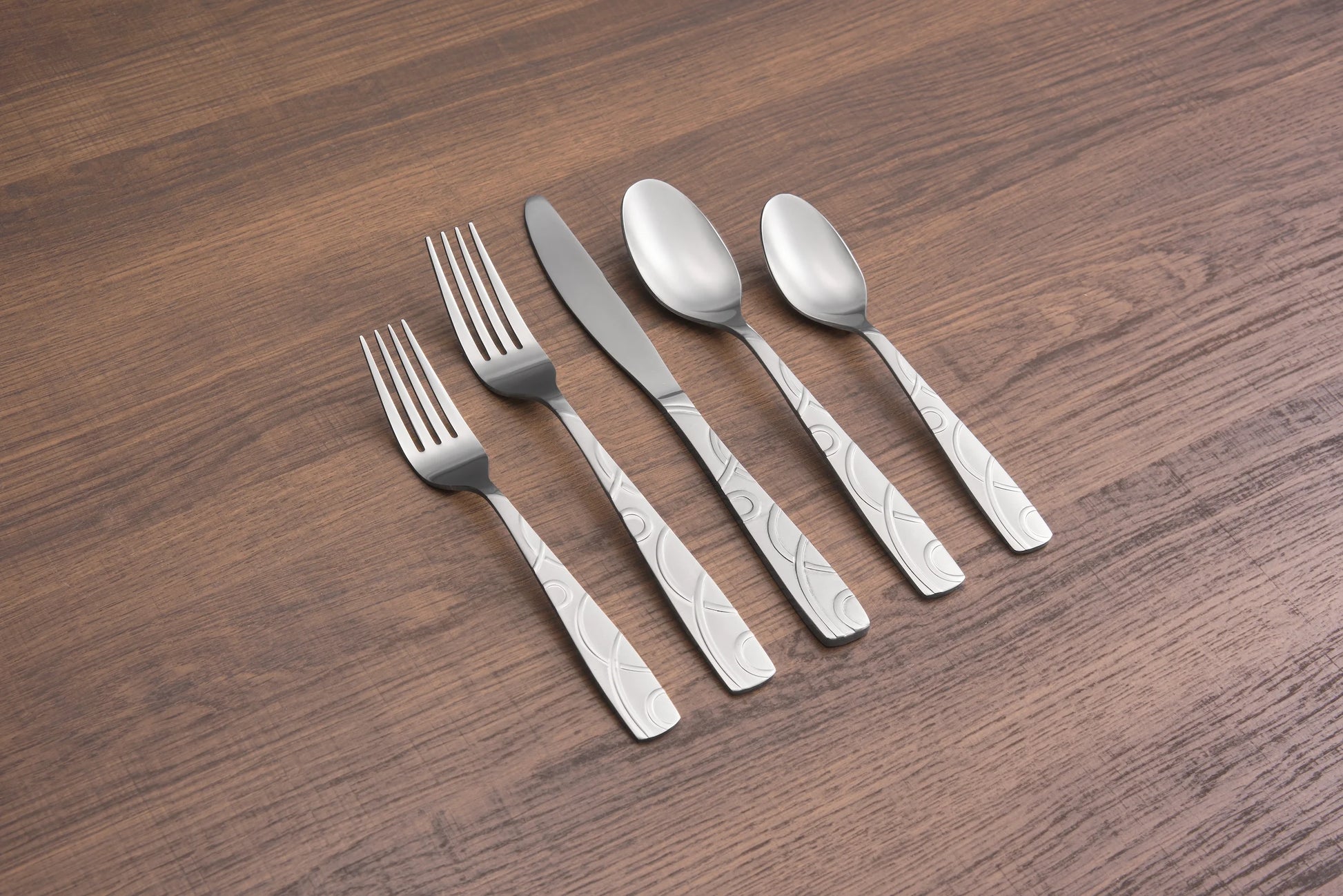 Cambridge Roam Sand 45-Piece Stainless Steel Flatware Set & Hostess Set (Service for 8)