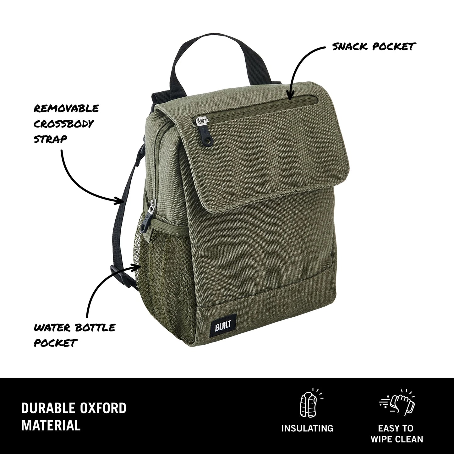 Oxford Adult Lunch Sack Sage Green