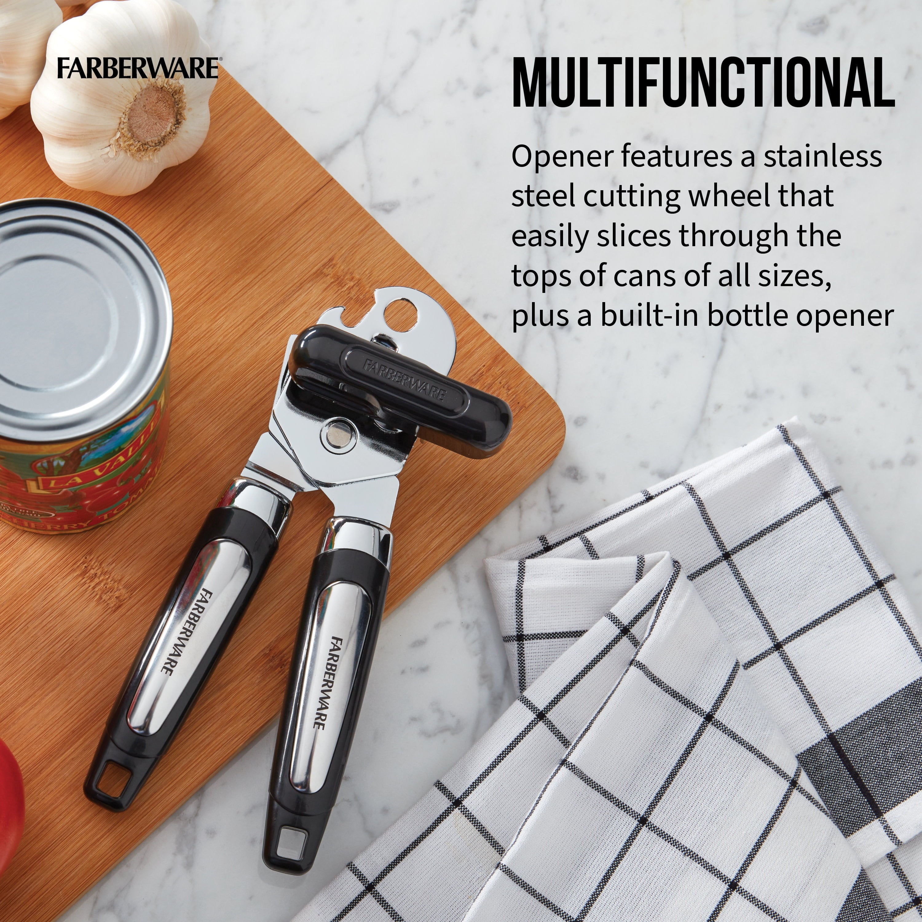 Professional Can Opener with Built in Bottle Opener - Thumbnail 4