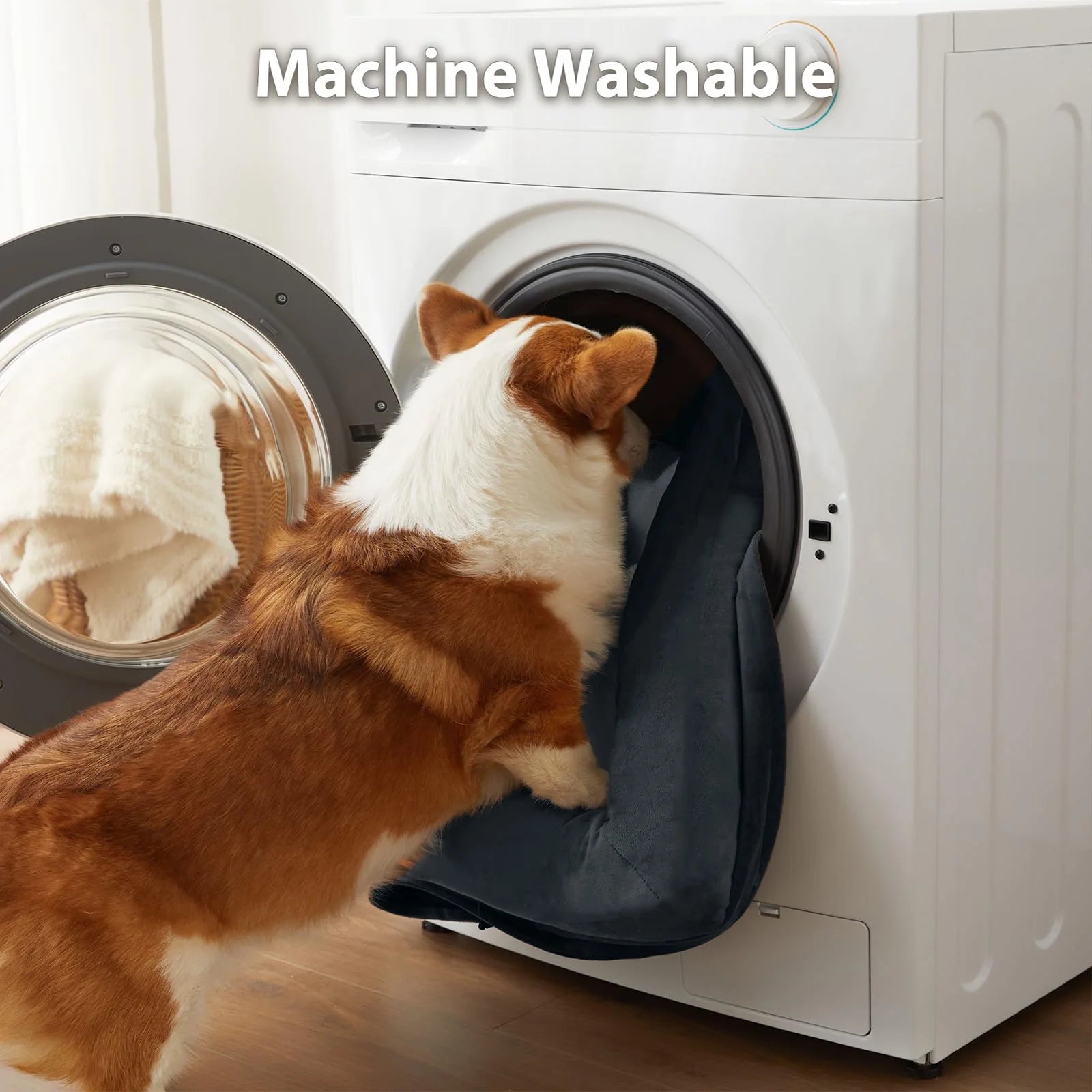 XL Waterproof Orthopedic Dog Bed for Extra Large Dogs with Non-Slip Bottom and Egg-Crate Foam, Featuring a Washable Removable Cover