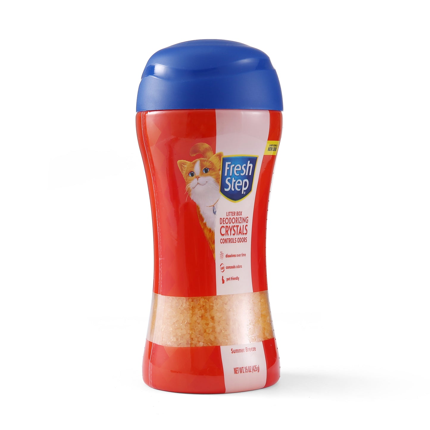 Deodorizing Cat Litter Crystals in Tropical Breeze Scent, 15Oz