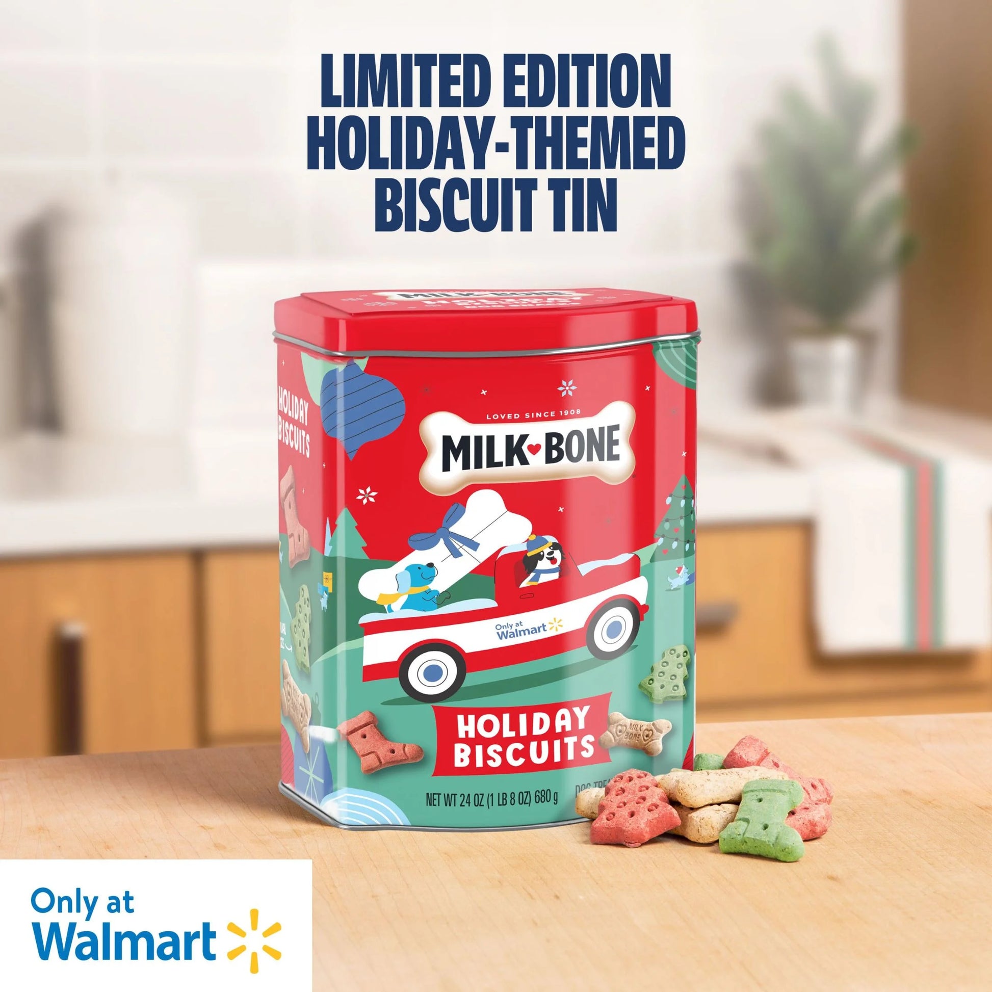 Milk Bone Holiday Dog Biscuits - 24 oz Tin