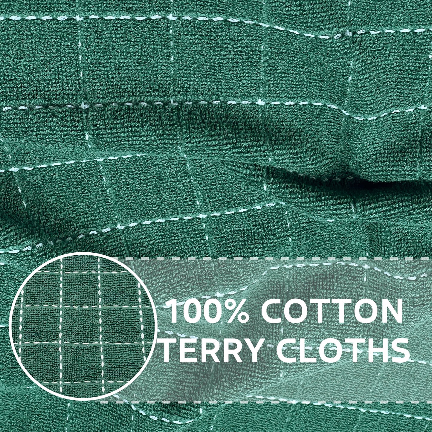 100% Cotton Kitchen Dish Towels, Super Soft and Absorbent Dish Cloths Washing Drying Dishes, 12" X 12", Mixed Color, 6 Pack