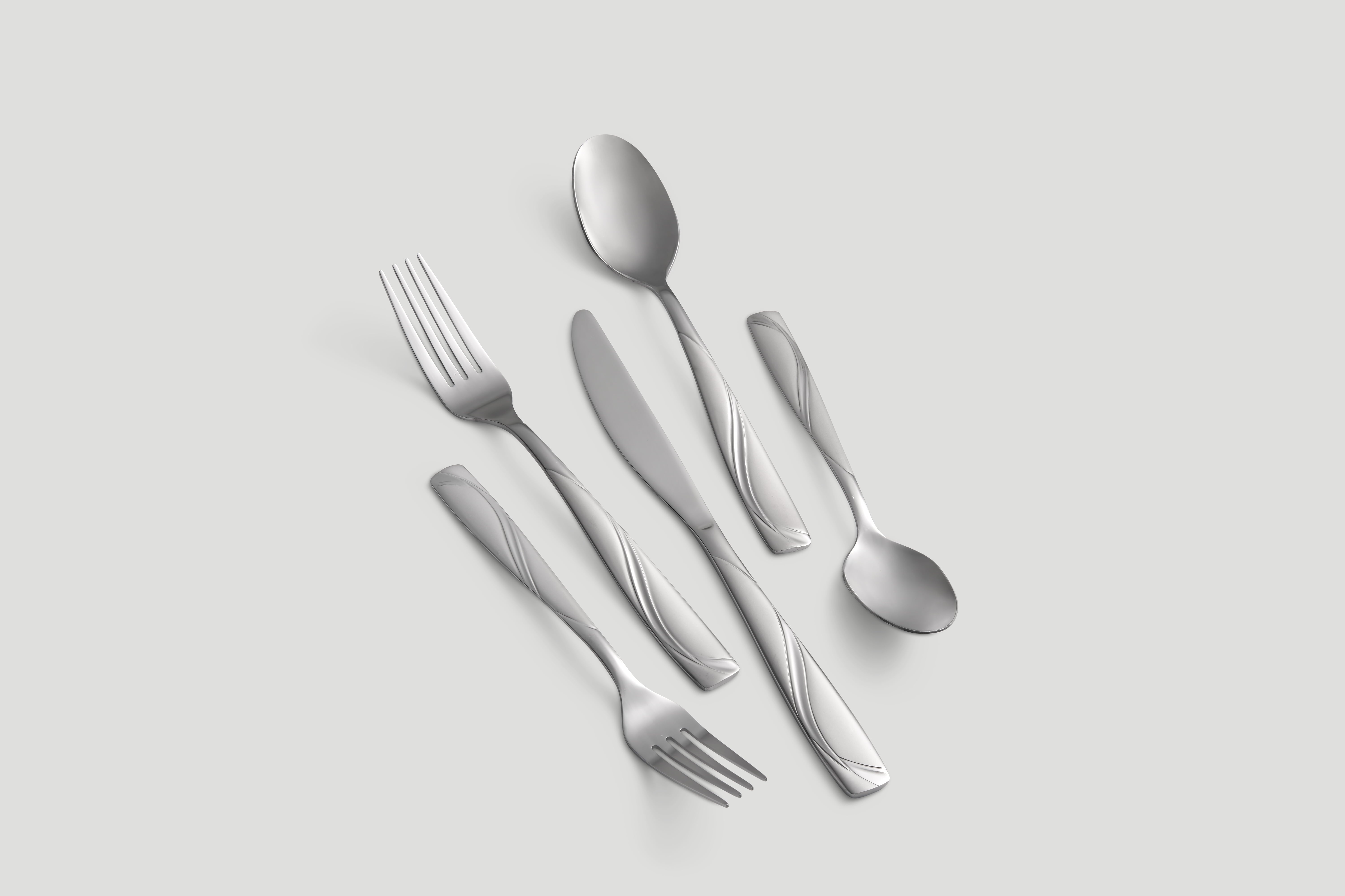 Cambridge Mercado Sand 20-Piece Flatware Set - Thumbnail 2