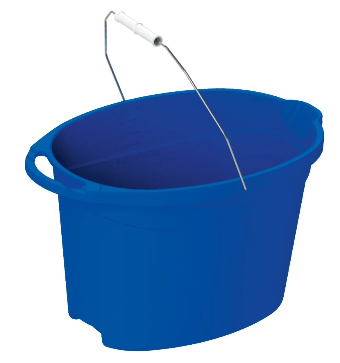 Plastic 12-Quart Oval Bucket, Blue