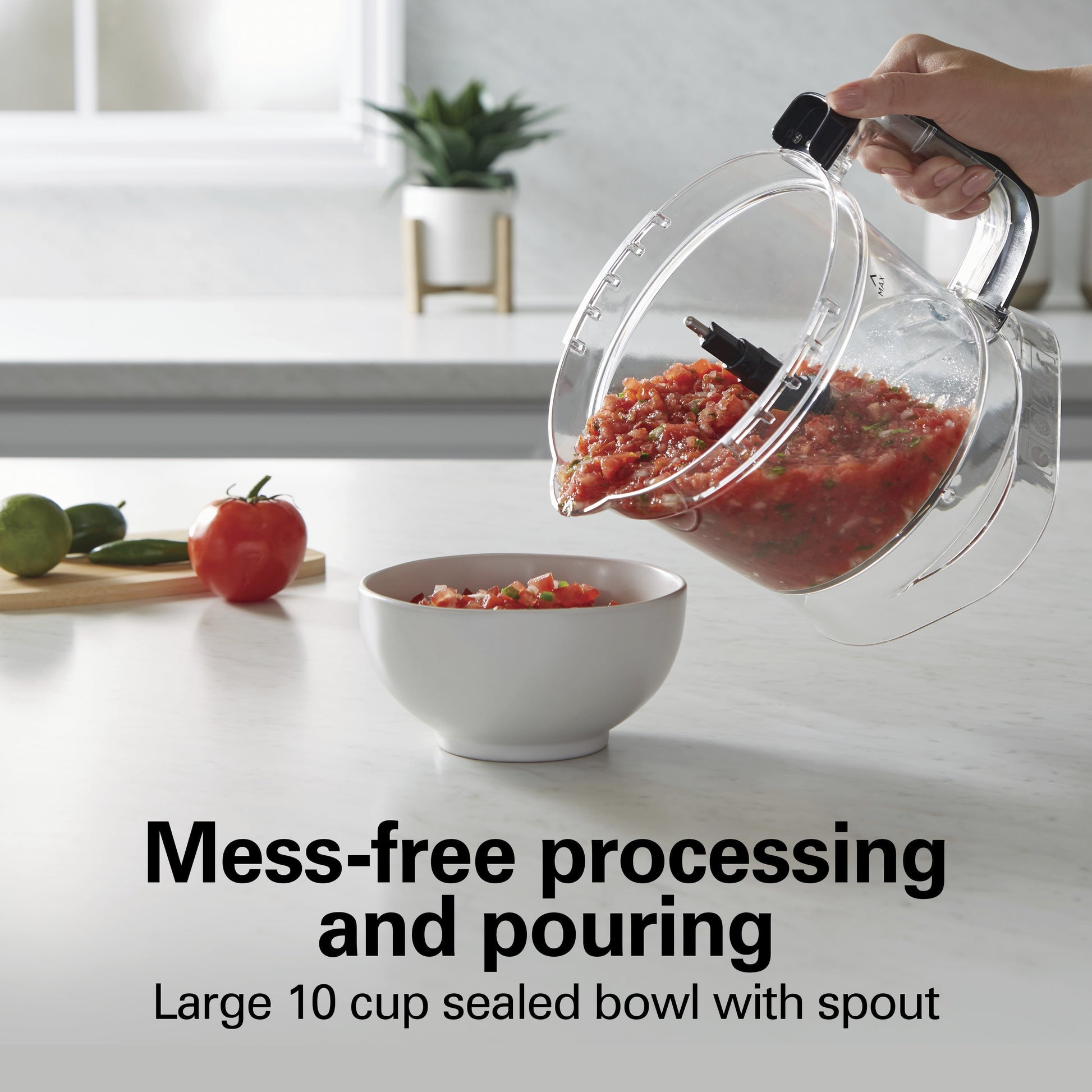 Stack & Snap Food Processor with Bowl Scraper, 10 Cup Capacity, Black, 70822FG