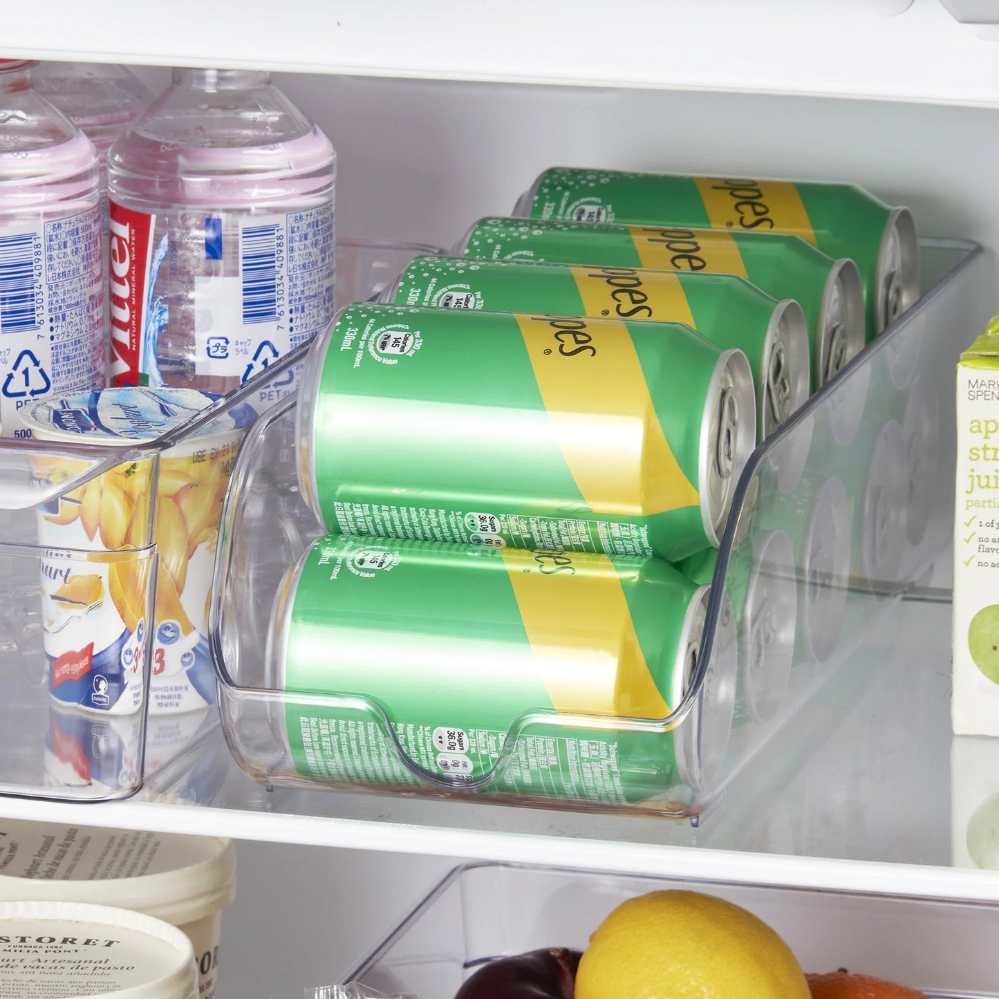 Clear Plastic Refrigerator Soda Can Dispenser