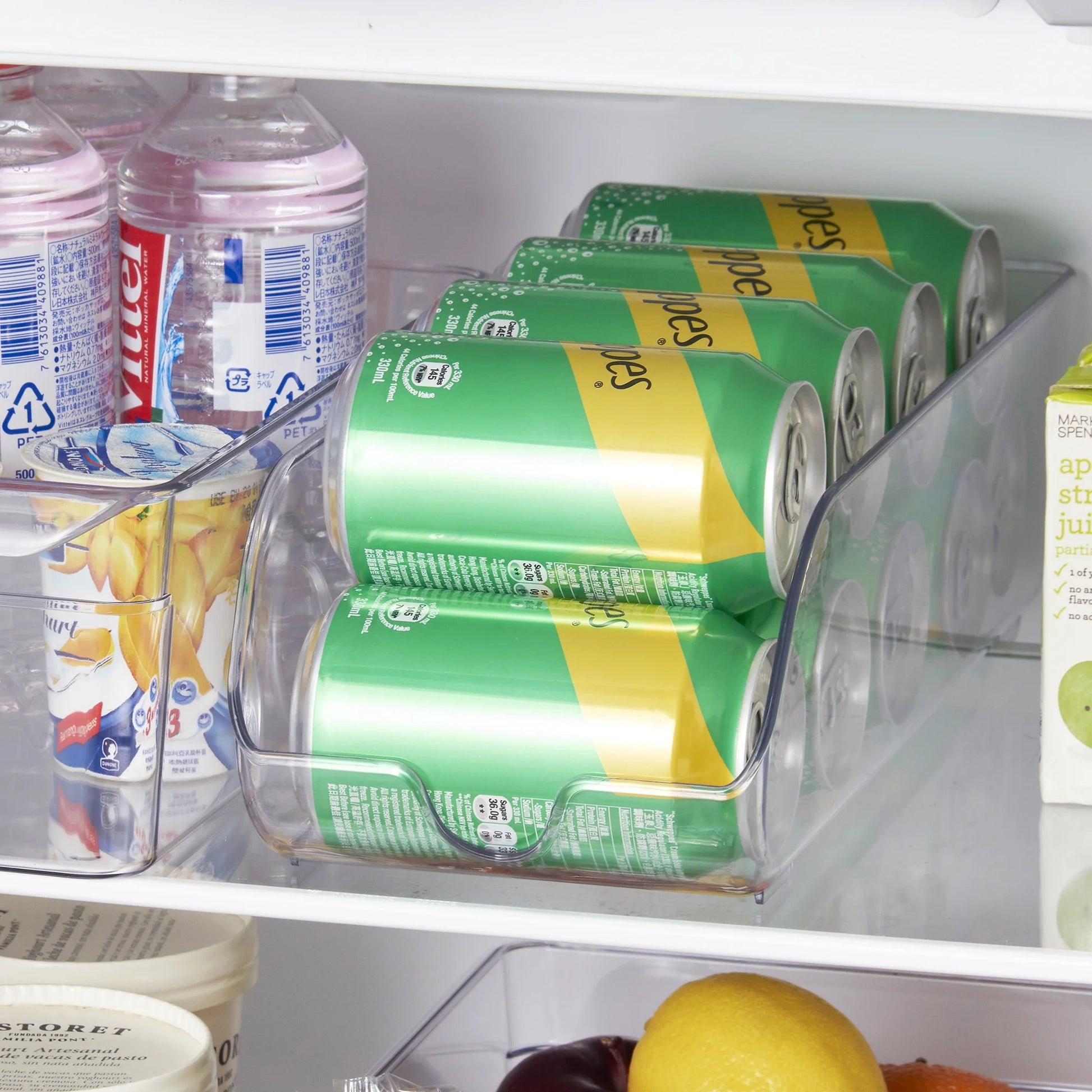 Clear Plastic Refrigerator Soda Can Dispenser