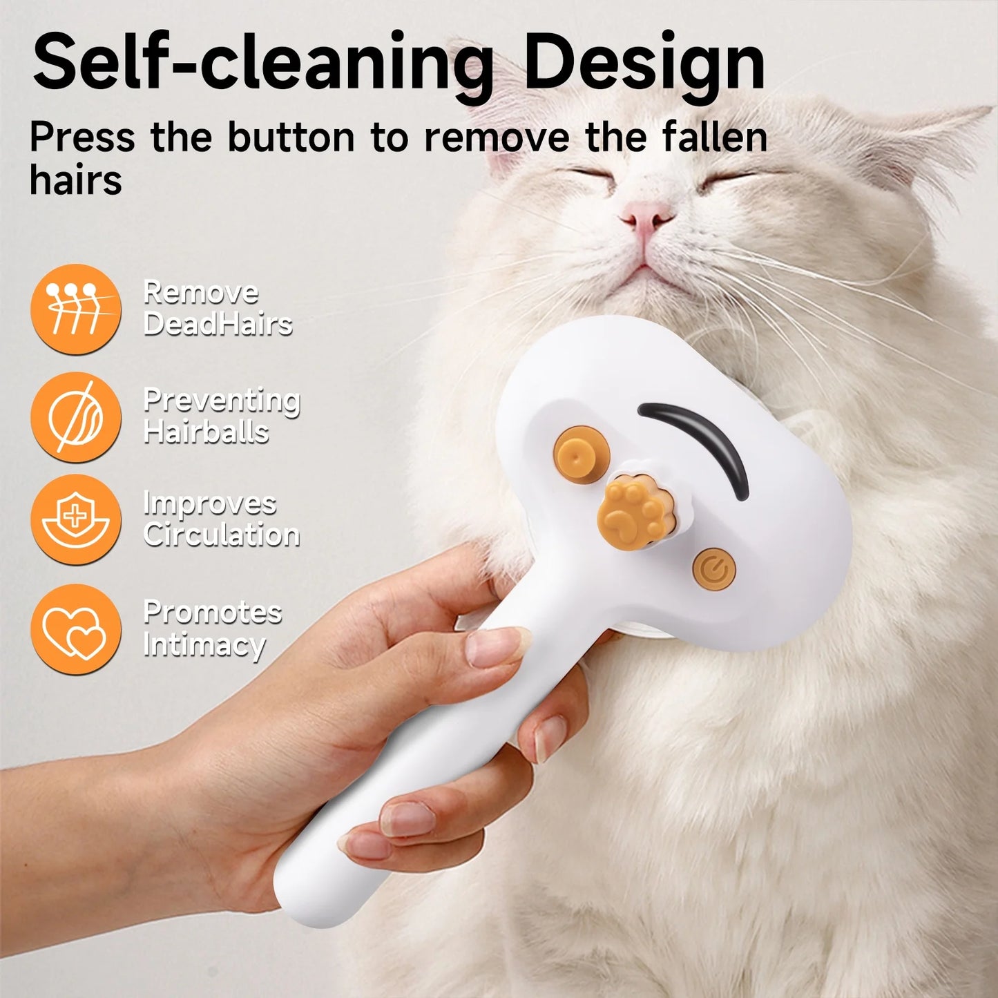 Professional Pet Steam Grooming Brush for Dogs and Cats - 3-in-1 Shedding and Hair Removal Tool with Self-Cleaning Spray Comb and Mist for Long-Haired Pets - Includes Waterless Shampoo