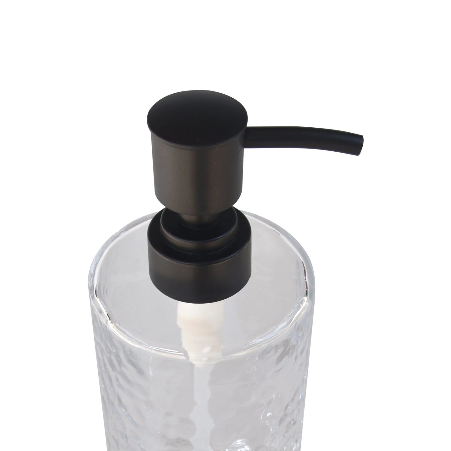 Hammered Glass Soap Pump