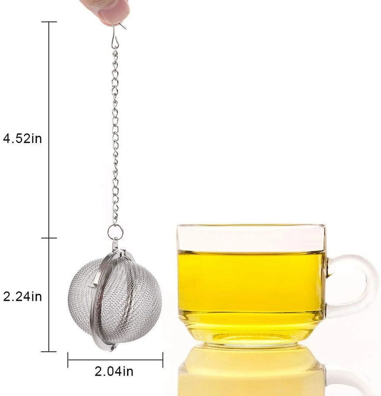 2 Pieces of Stainless Steel Tea Balls, Mesh Tea Infuser Filter