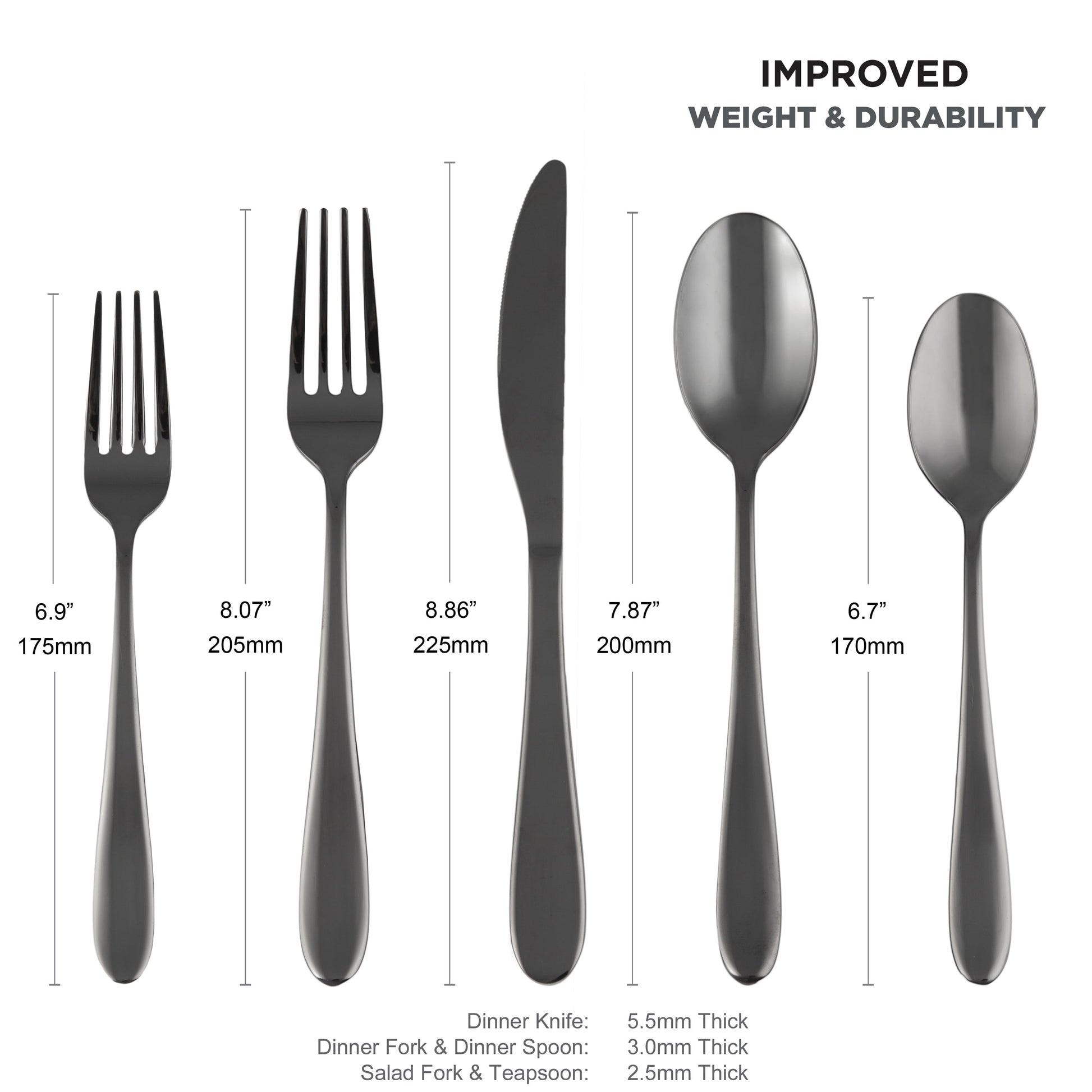 Cambridge Byram Black Mirror 20-Piece Flatware Set (Service for 4)