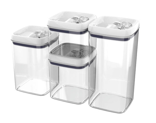 Canister Pack of 4, Flip-Tite® Square Food Storage Container Set