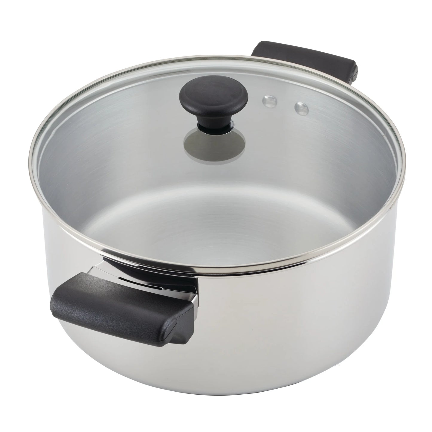 Classic Traditions 12-Piece Induction-Compatible Stainless Steel Cookware Set with Ceramic Nonstick Frying Pans and Cooking Utensils, Metal Utensil Safe and Dishwasher Safe