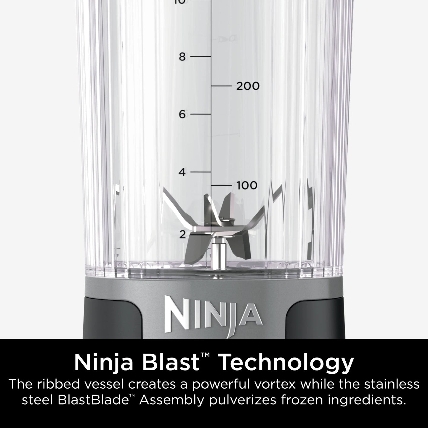 Blast 16 Oz Portable Personal Blender with Leak-Proof Lid and Easy Sip Spout, Black BC100BK