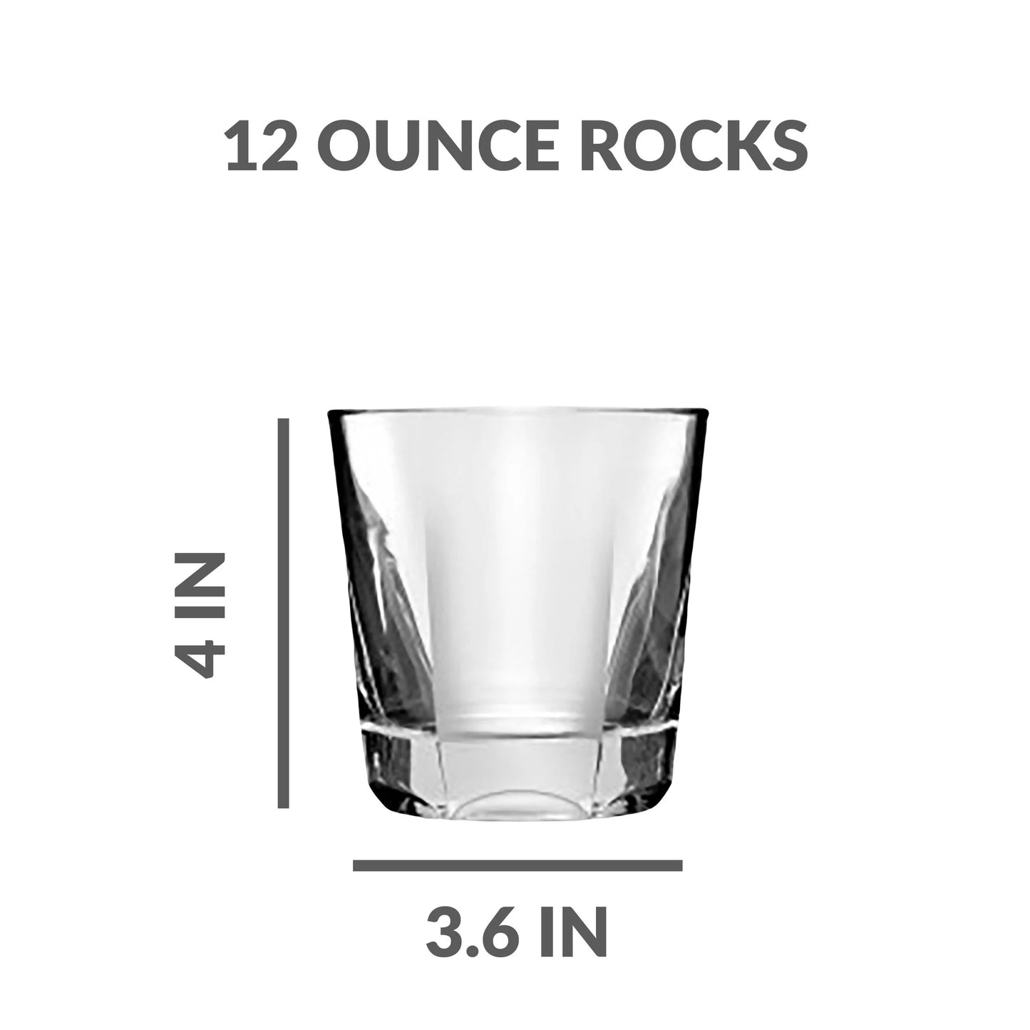 Leila Glass Drinkware, 12 Ounce & 16 Ounce, Set of 8