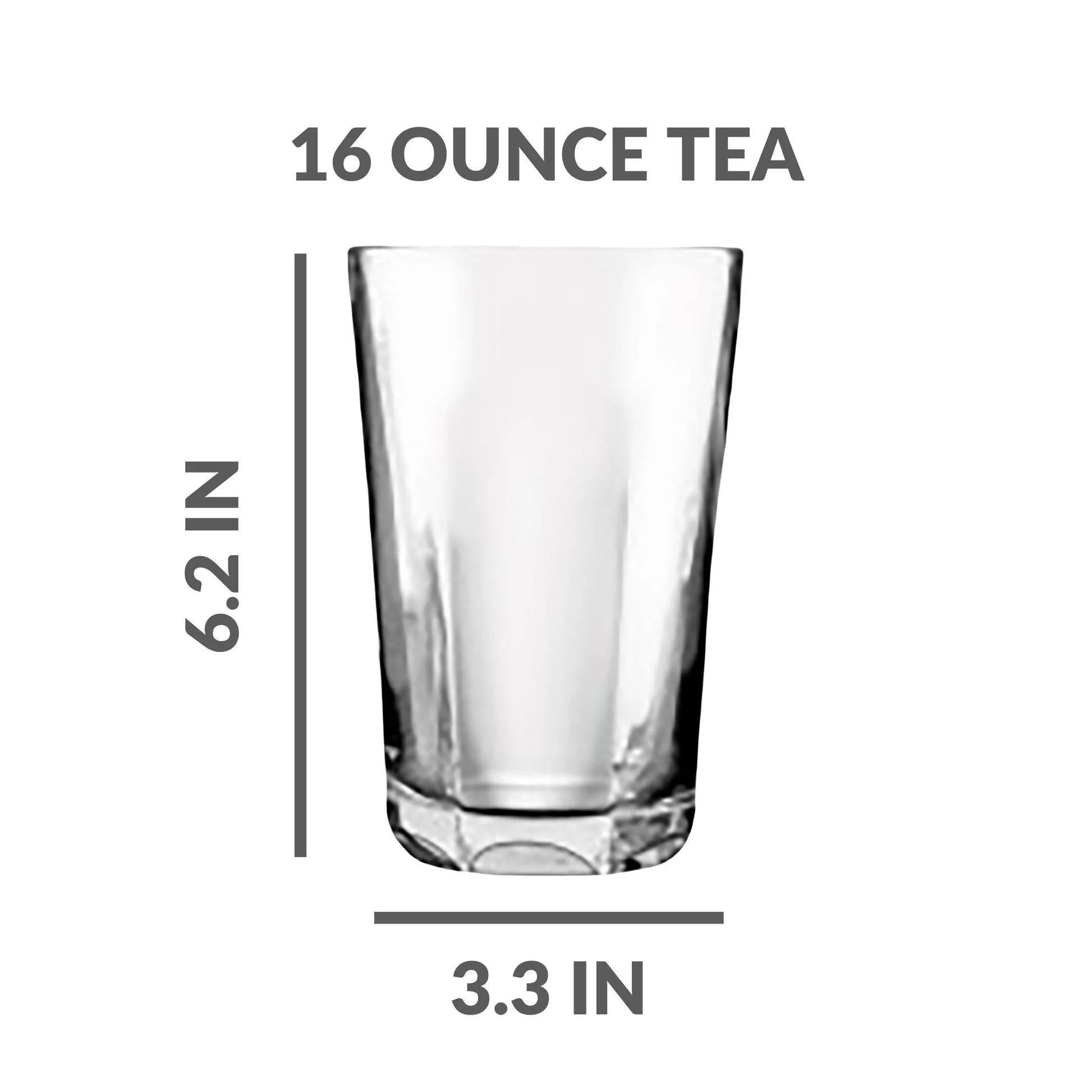 Leila Glass Drinkware, 12 Ounce & 16 Ounce, Set of 8