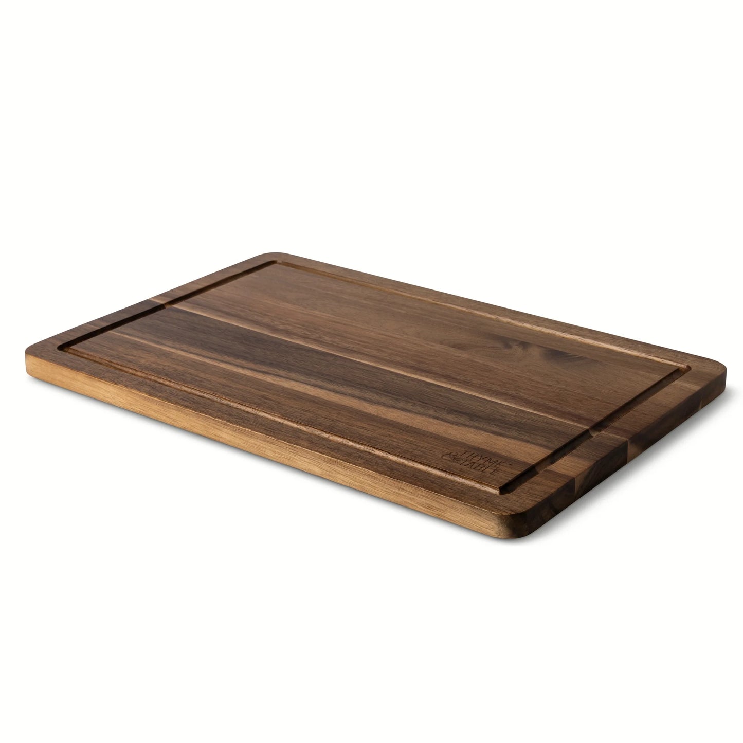 Large 12"X18" Acacia Wood Cutting Board with Triangle Shaped Anti-Slip Grips