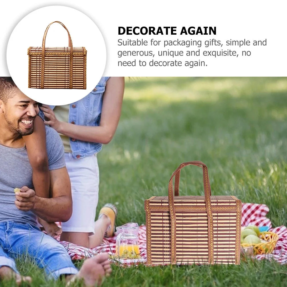 Kitchen Multi-Purpose Basket Bamboo Gift Packaging 1Set