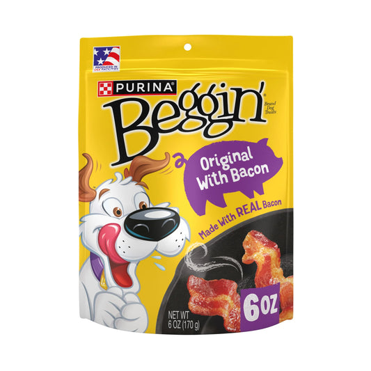 Purina  Strips Original Dog Treats with Real Bacon, 6 oz Pouch