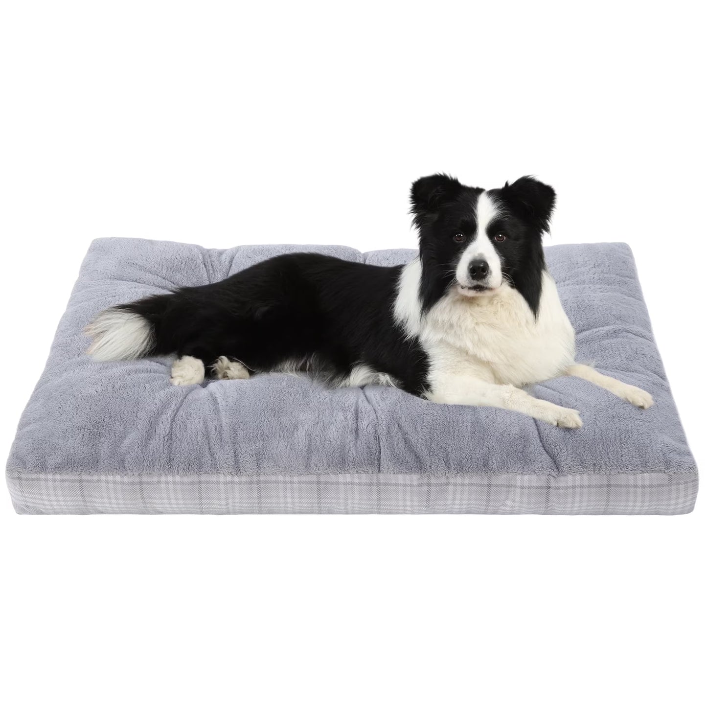 35-Inch Washable Dog Bed for Large Breeds with Anti-Slip Base and Durable Zipper, Ideal Pet Pad for Crates and Large Puppies