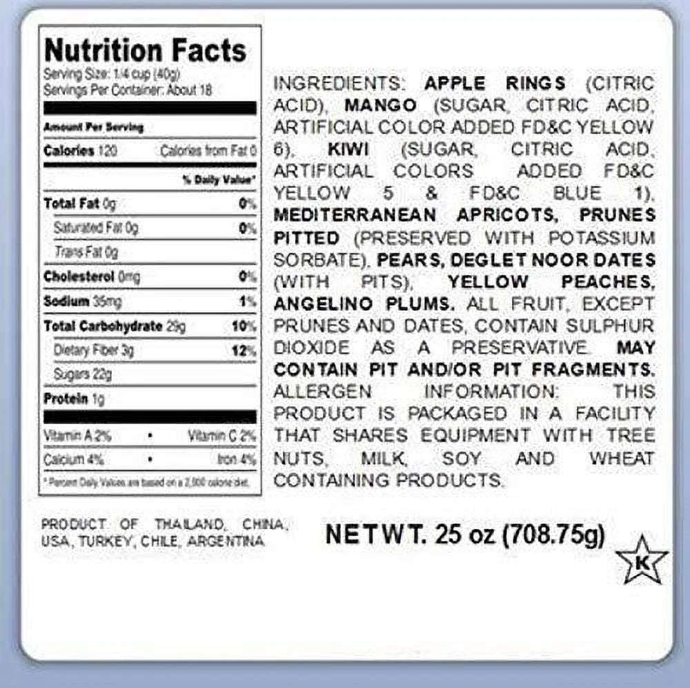 Gift Basket- Dried Fruit Gift Basket Tray Turns into Basket-