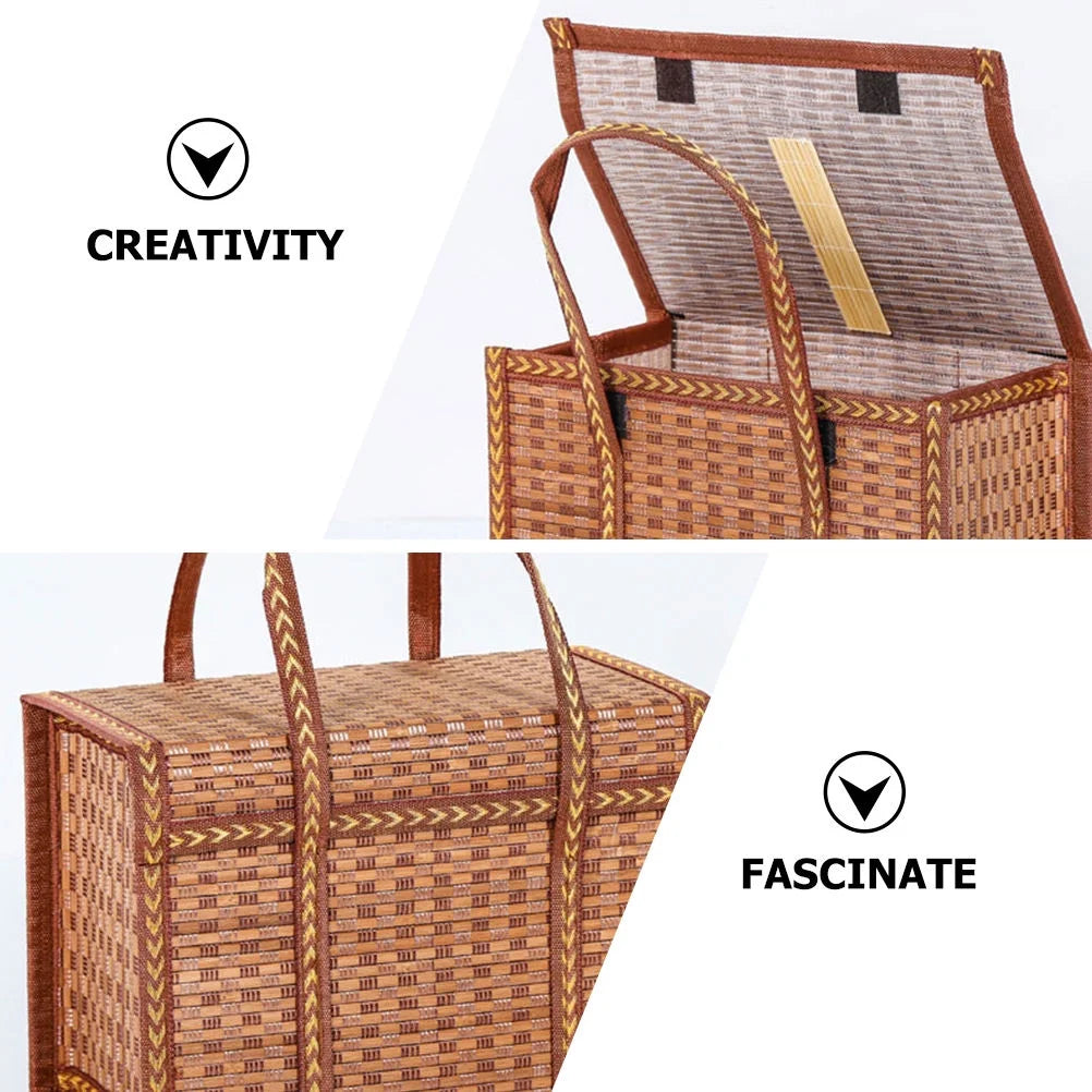 Kitchen Multi-Purpose Basket Bamboo Gift Packaging 1Set