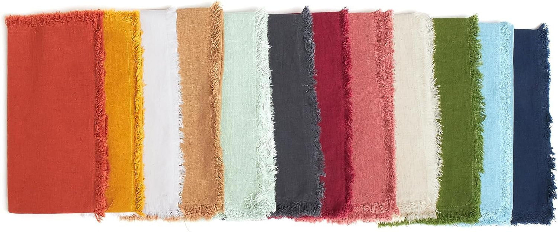 ACCENTHOME Navy Cotton Linen Napkin Set of 12 18X18 Inch Dinner Napkins - Washable Soft Premium Hotel Quality Reusable Napkins Perfect Table Napkins for Family Dinners, Weddings