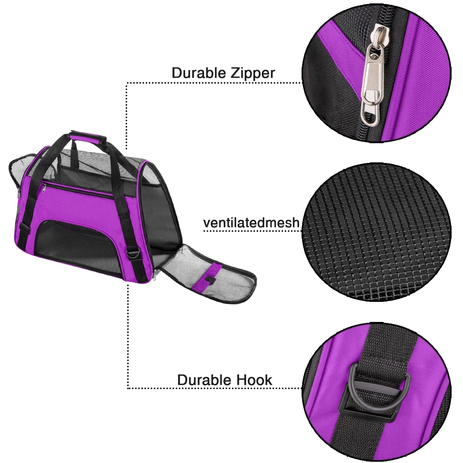 Airline-Approved Soft-Sided Pet Carrier for Small Dogs, Cats, and Small Animals