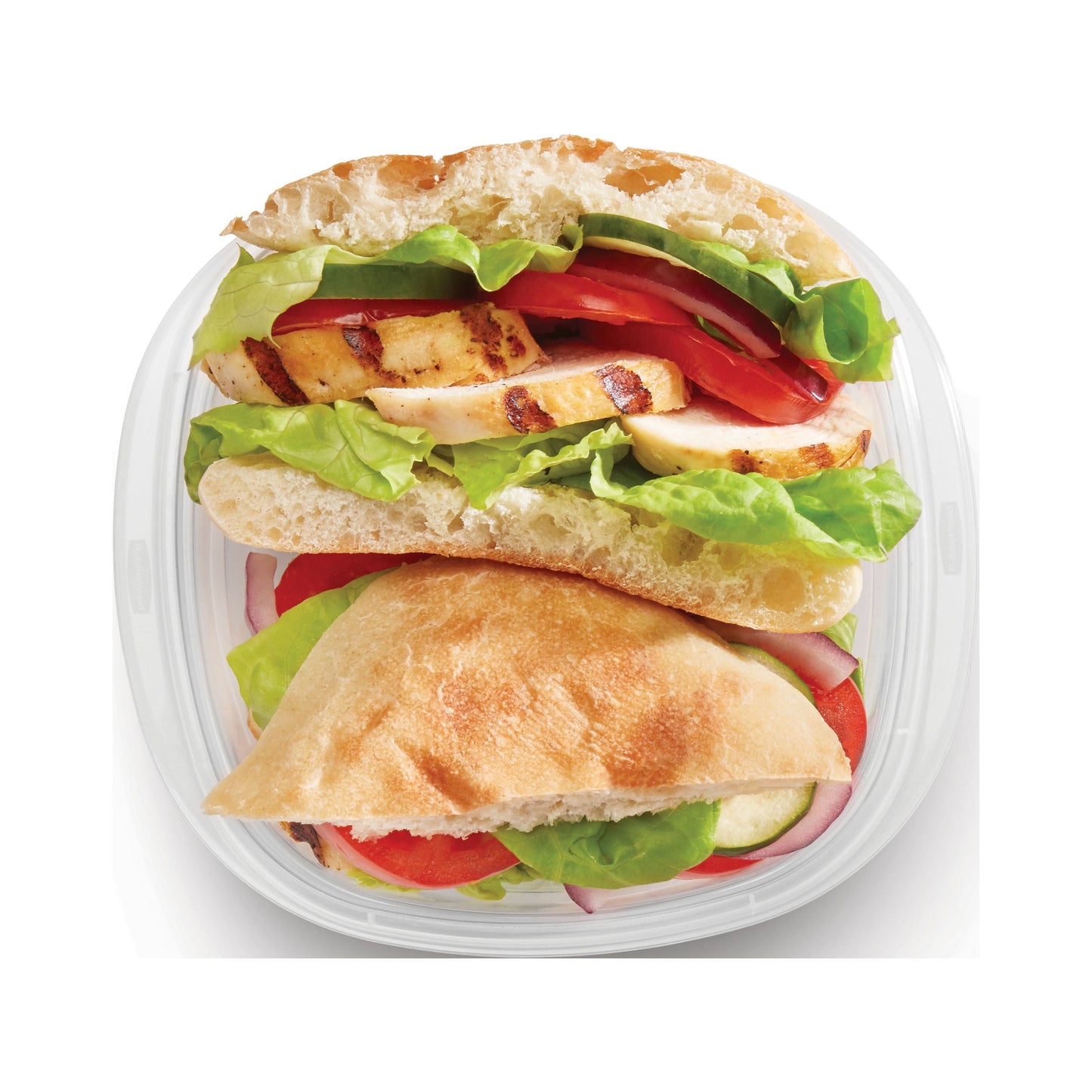 Takealongs 2.9 Cup Square Food Storage Containers, 4-Pack, Red