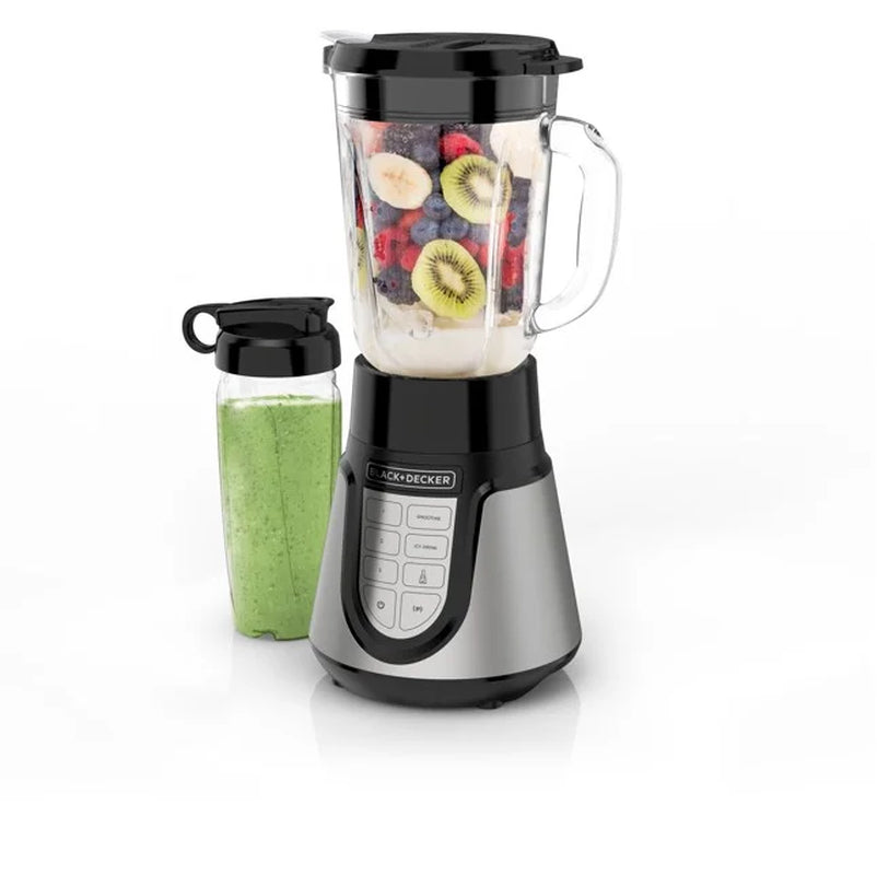 Quiet Blender, 48 Oz Glass Jar, Personal Jar, 1000W, 3 Speeds, 3 Auto Functions