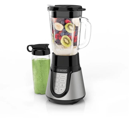 Quiet Blender, 48 Oz Glass Jar, Personal Jar, 1000W, 3 Speeds, 3 Auto Functions