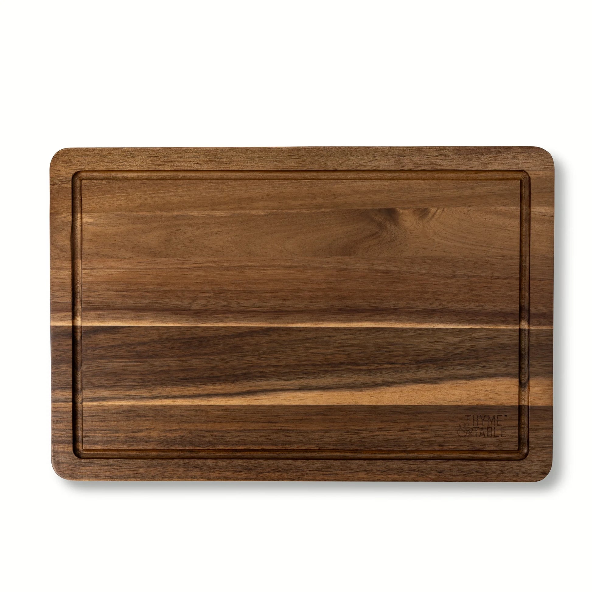 Large 12"X18" Acacia Wood Cutting Board with Triangle Shaped Anti-Slip Grips