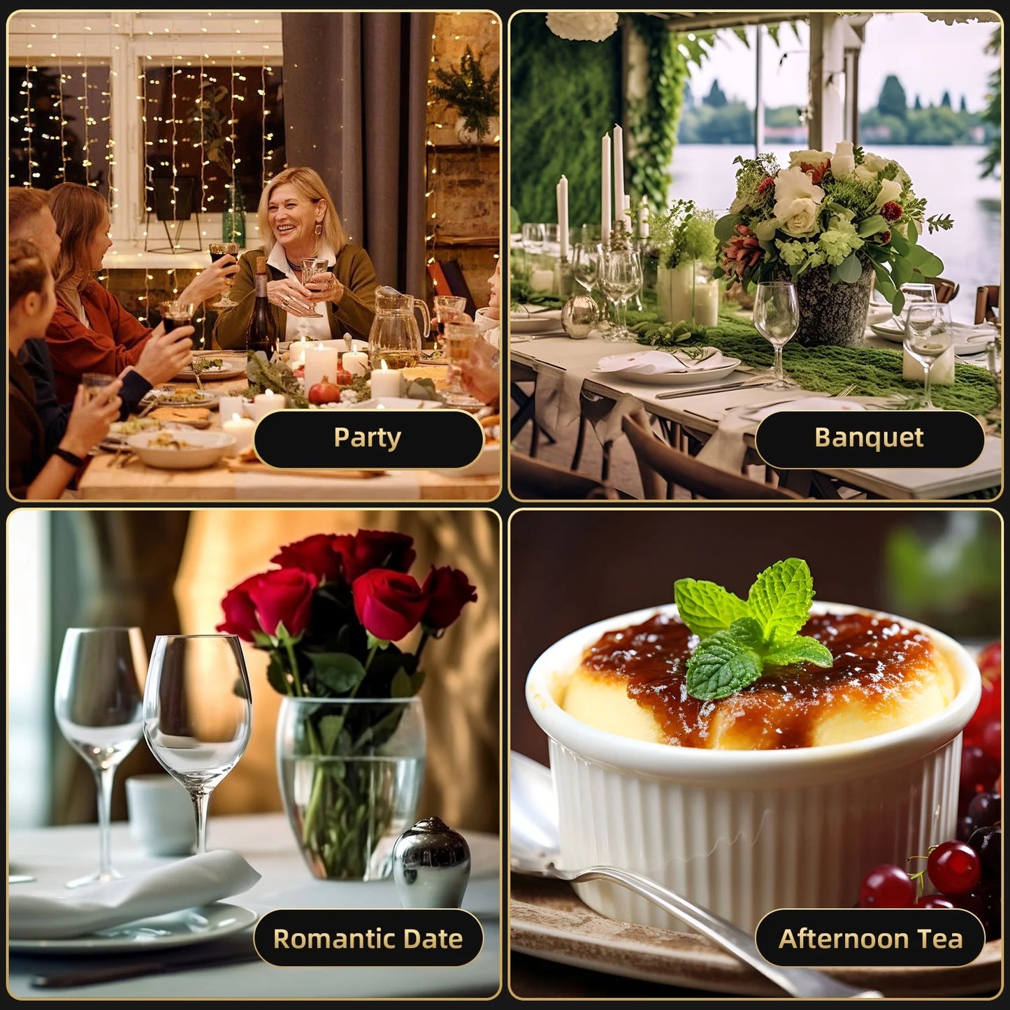 Silverware Sets, 30 PCS Flatware Set for 6, Premium Stainless Steel Cutlery Utensil Set Mirror Polished Forks and Spoons, Dishwasher Safe