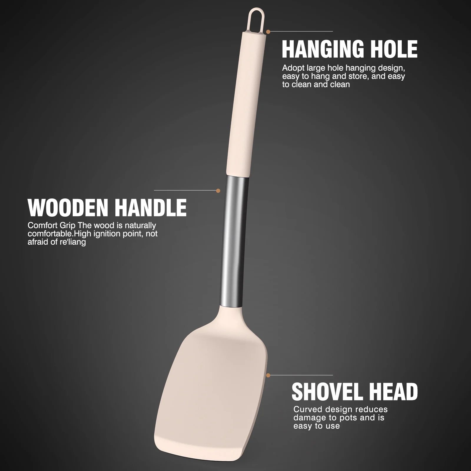 Silicone Cooking Utensils Set - Heat Resistant Silicone Kitchen Utensils for Cooking, Kitchen Utensil Spatula Set,Bpa FREE Kitchen Gadgets Tools for Non-Stick Cookware Dishwasher Safe (Khaki)