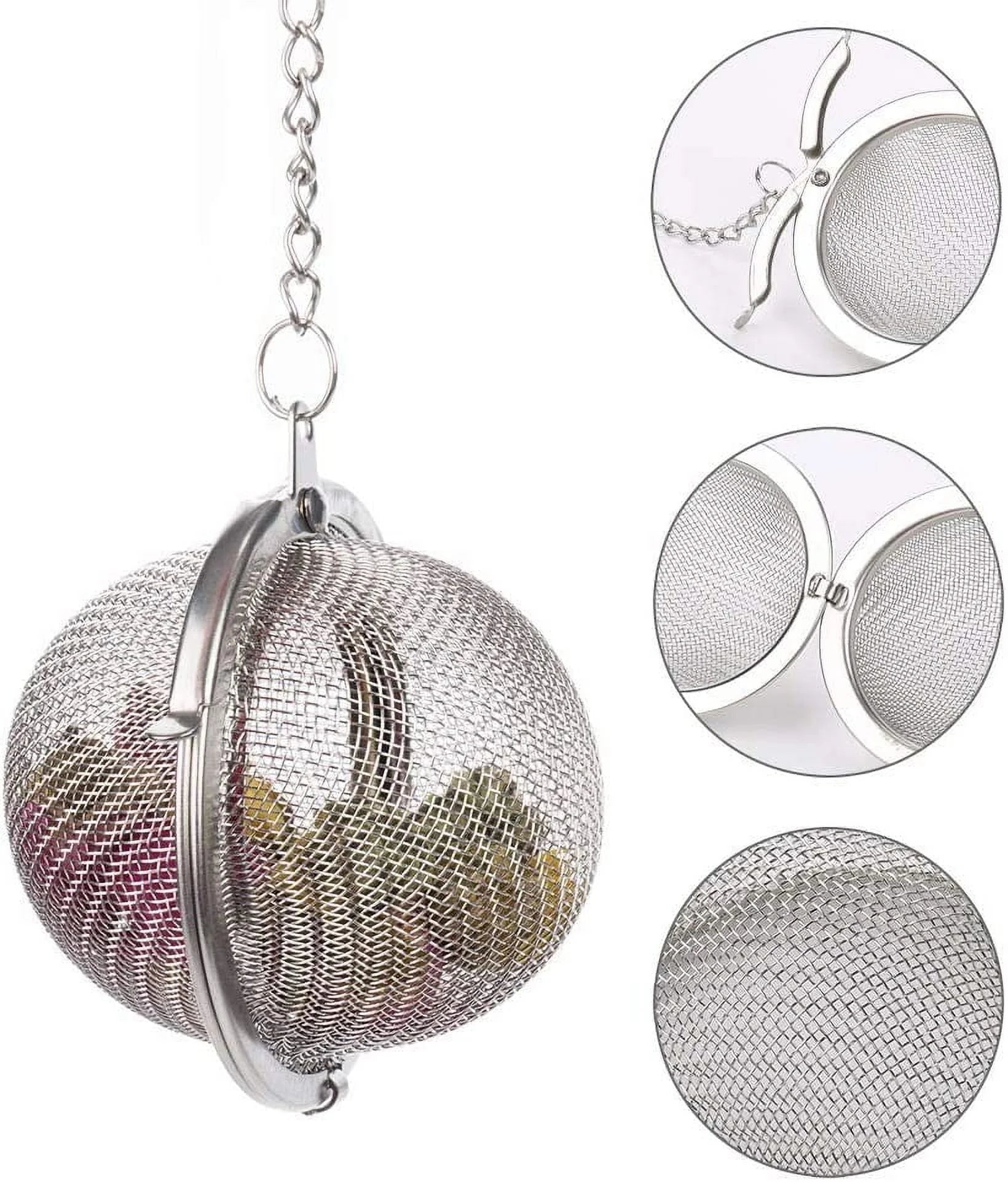 2 Pieces of Stainless Steel Tea Balls, Mesh Tea Infuser Filter