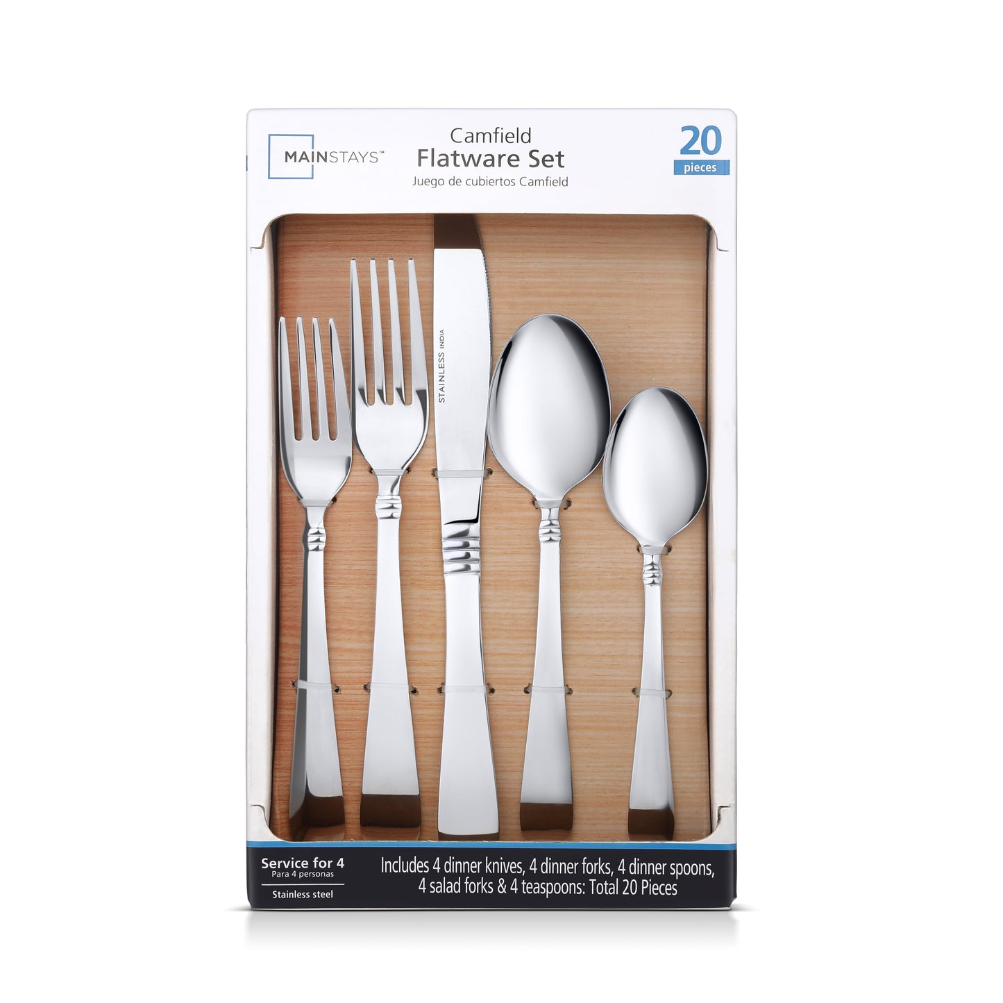 20-Piece Stainless Steel Camfield Flatware Set
