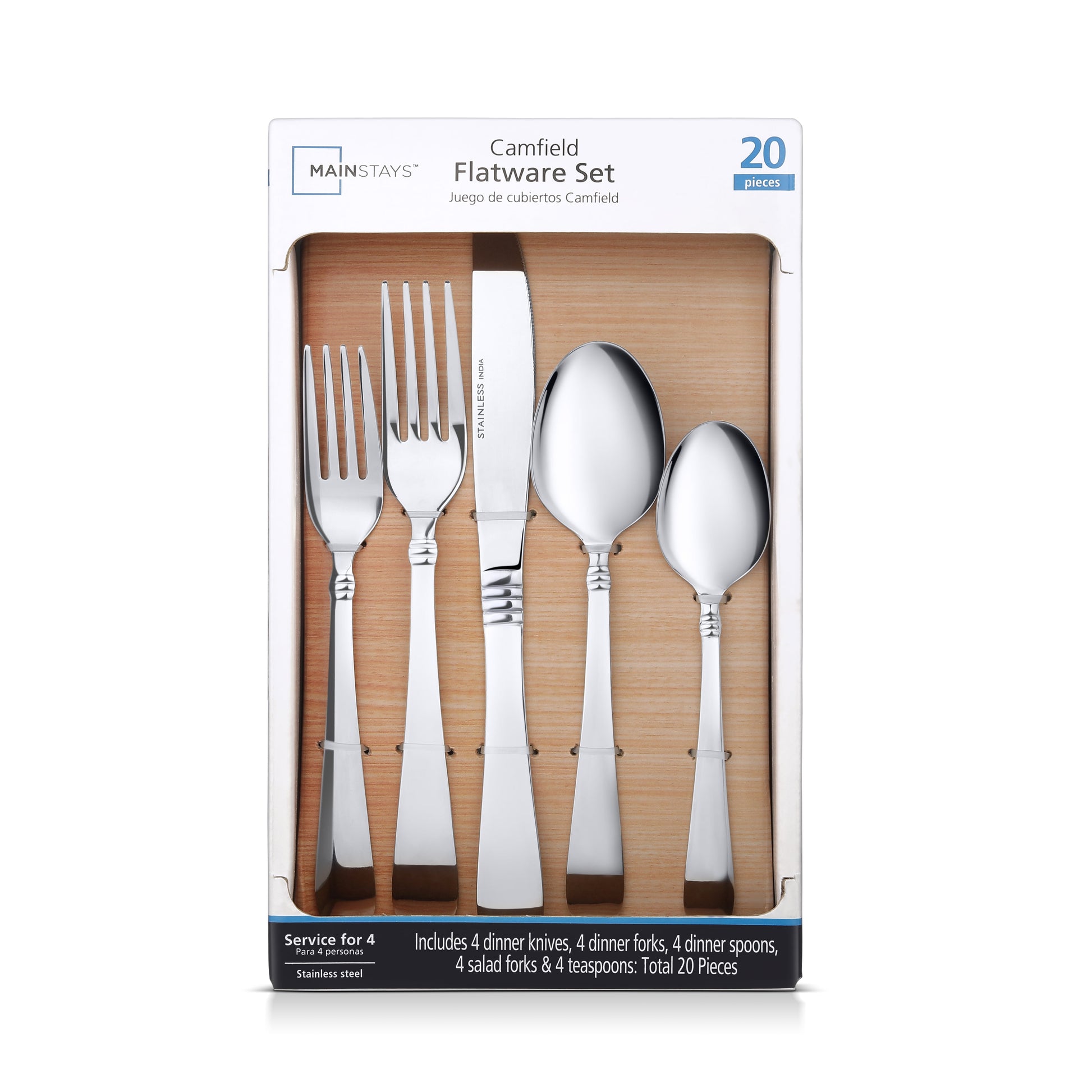 20-Piece Stainless Steel Camfield Flatware Set