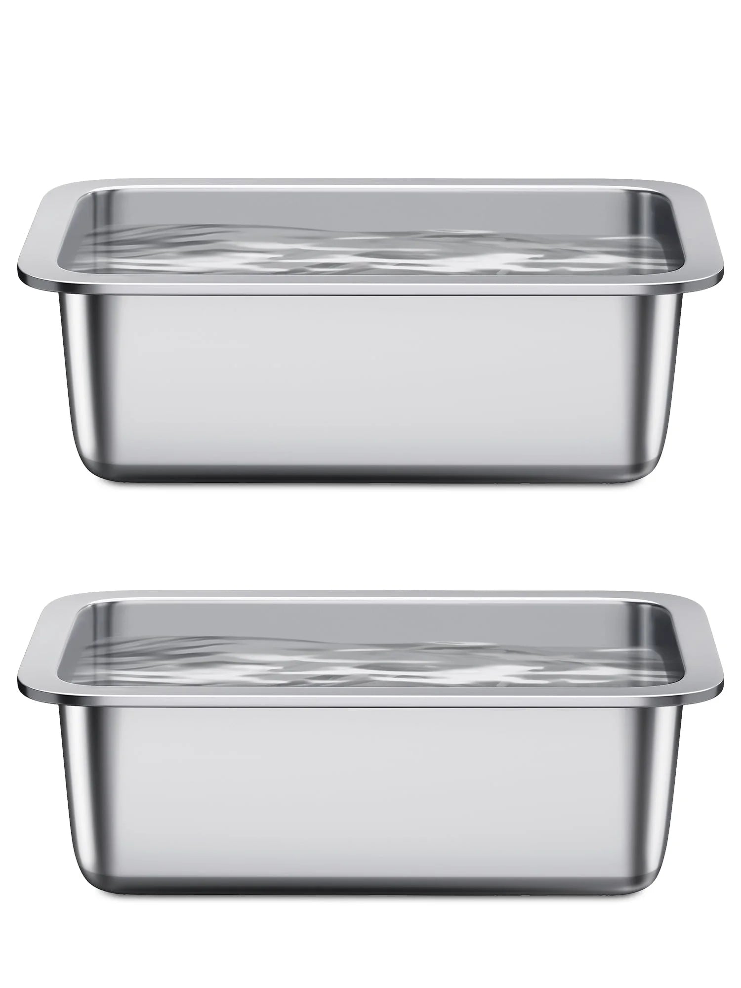 4-Gallon Stainless Steel Dog Bowl Set - 2-Piece Large Capacity Food and Water Dishes for Indoor and Outdoor Use