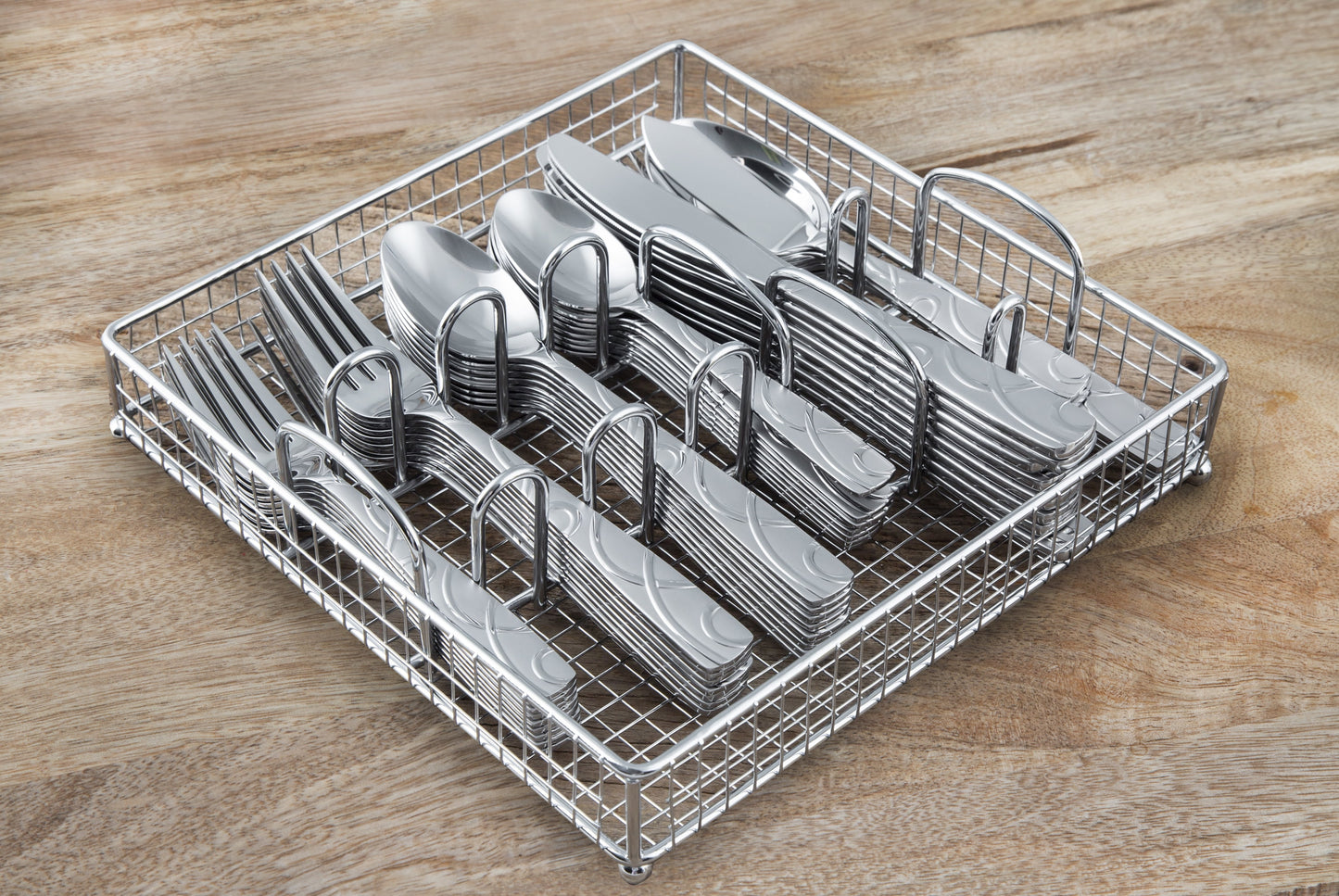 Cambridge Roam Sand 45-Piece Stainless Steel Flatware Set & Hostess Set (Service for 8)