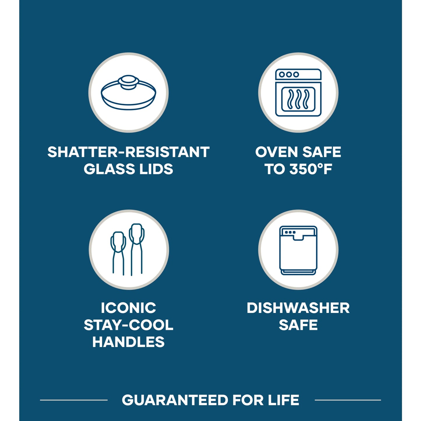 Classic Traditions 12-Piece Induction-Compatible Stainless Steel Cookware Set with Ceramic Nonstick Frying Pans and Cooking Utensils, Metal Utensil Safe and Dishwasher Safe