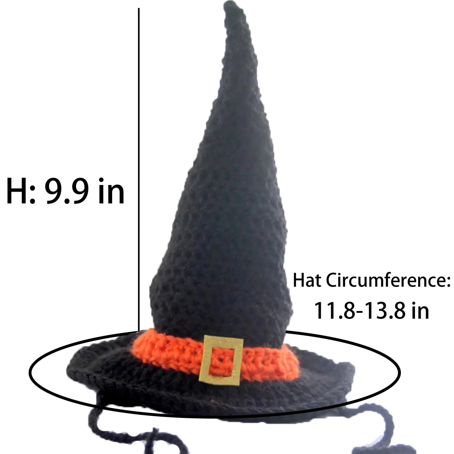 Halloween-Themed Pet Witch Hat for Dogs and Cats -  Costume Accessory