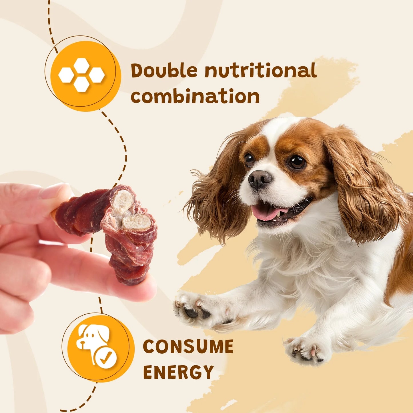 Duck-Wrapped Beef Cartilage Dog Treats - Dental Chewy Soft Bones for Small, Medium, and Large Dogs (10.6 oz, No Rawhide)