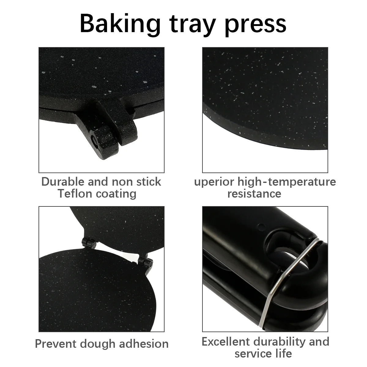 Tortilla Press Pan Non-Stick Flour Tortilla Press with Bakelite Handle Heavy-Duty Aluminum Tortilla Dough Press Pan Multipurpose Tortilla Press Stove Top Pan for Kitchen 38.5X16.8X2Cm