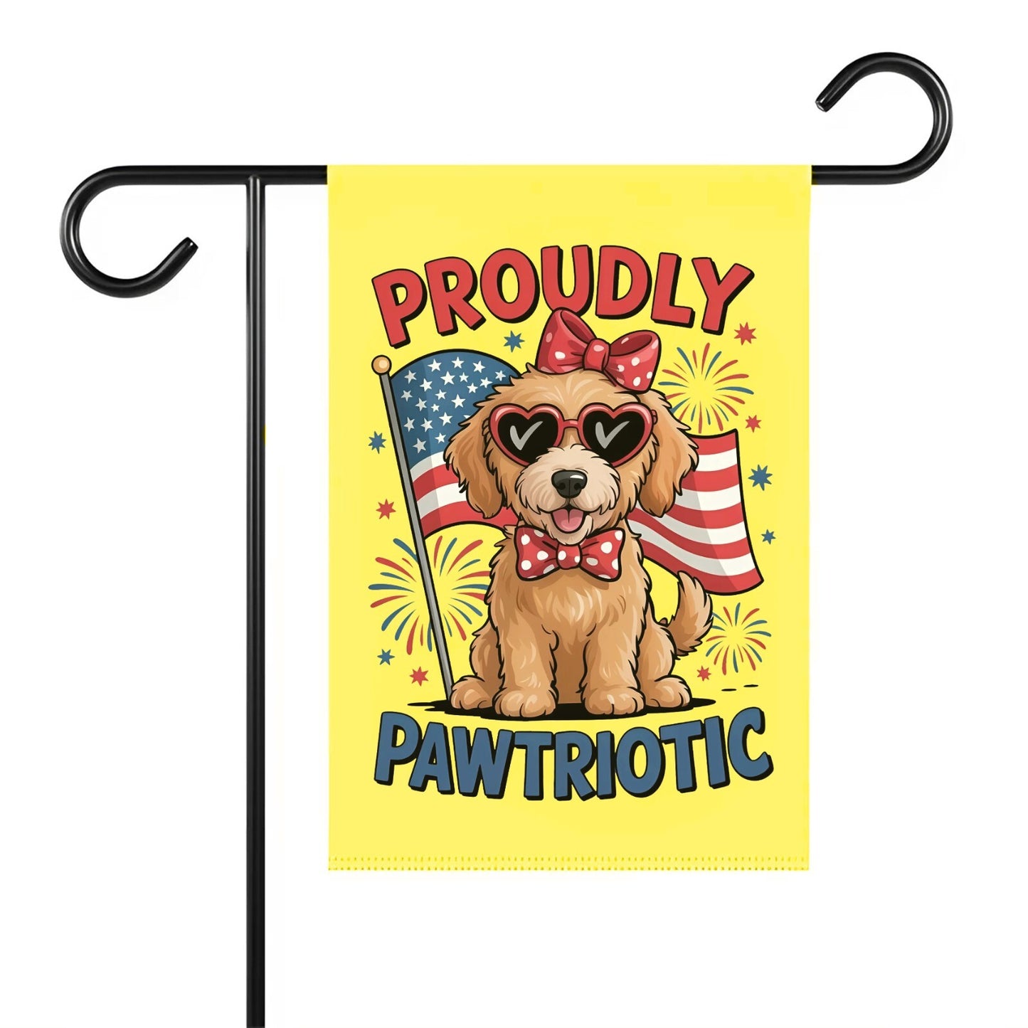 Proudly Pawtriotic Garden Flag – Cute Dog 4Th of July Yard Decor, Patriotic Pet