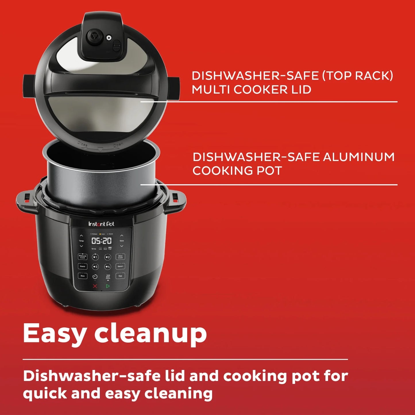 6Qt RIO Chef Series 7-In-1 Multi-Cooker, Pressure Cooker, Slow Cook, & More, Black